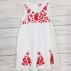 CUTEY COUTURE EMBROIDERED SLEEVELESS DRESS